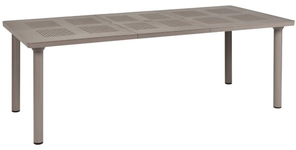 Nardi Šedohnědý plastový rozkládací zahradní stůl Libeccio 160/220 x 100 cm