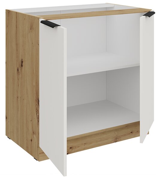ARIA az | dolní skříňka 80 D 2F policová | 80 cm | ANTI FINGERPRINT povrch | artisan/bílá