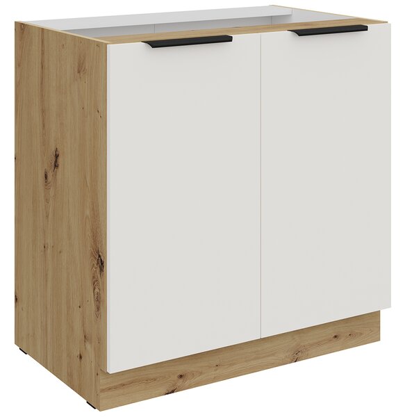 ARIA az | dolní skříňka 80 D 2F policová | 80 cm | ANTI FINGERPRINT povrch | artisan/bílá
