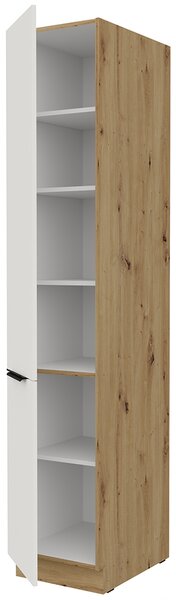ARIA az | vysoká skříňka 40 DK-210 2F potravinová s policemi | 40 cm | ANTI FINGERPRINT povrch | artisan/bílá