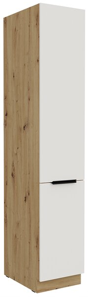 ARIA az | vysoká skříňka 40 DK-210 2F potravinová s policemi | 40 cm | ANTI FINGERPRINT povrch | artisan/bílá