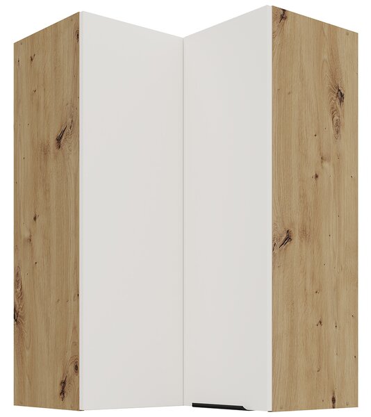 ARIA az | horní kuchyňská skříňka 60x60 GN-90 2F (90°) rohová s policemi | VYSOKÁ | 60x60 cm | artisan/bílá