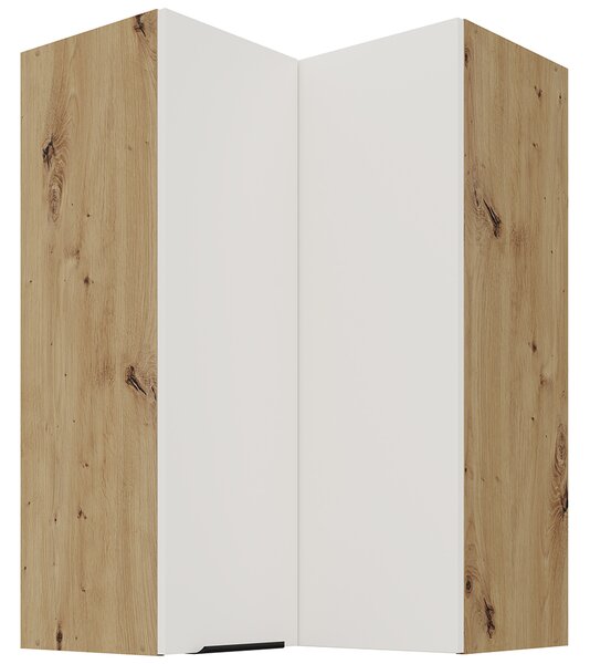 ARIA az | horní kuchyňská skříňka 60x60 GN-90 2F (90°) rohová s policemi | VYSOKÁ | 60x60 cm | artisan/bílá