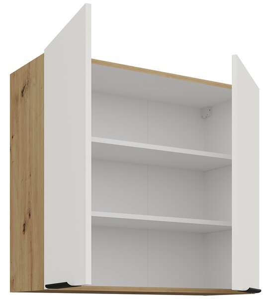 ARIA az | horní skříňka 80 G-72 2F policová | 80 cm | ANTI FINGERPRINT povrch | artisan/bílá