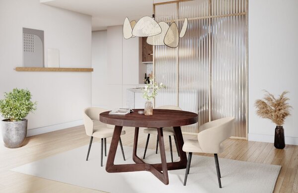 Micadoni Dubový rozkládací jídelní stůl Dustin 130/230 x 130 cm