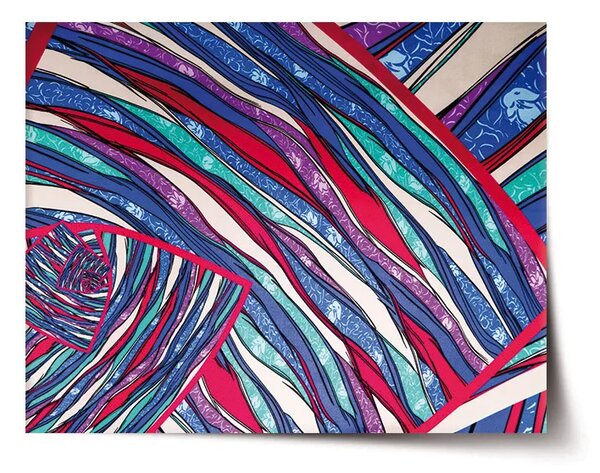 Sablio Plakát Pruhovaný motiv 2 - 60x40 cm