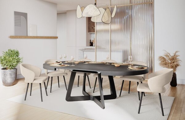 Micadoni Dubový rozkládací jídelní stůl Dustin 130/230 x 130 cm