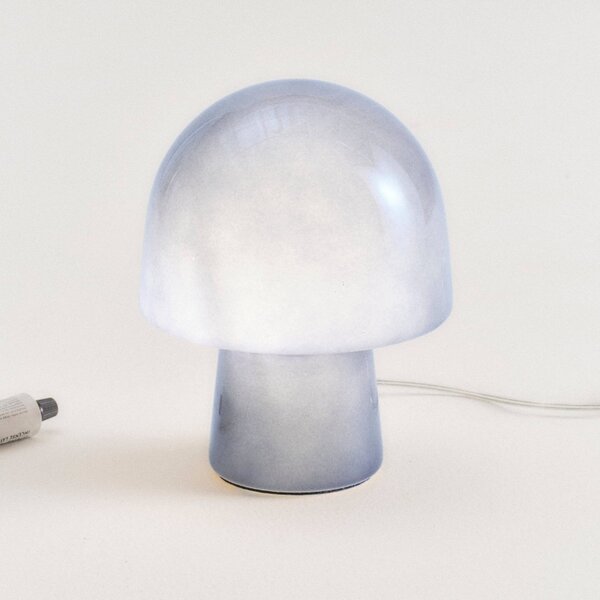 Jotex Tmavě modrá skleněná stolní lampa THETYS