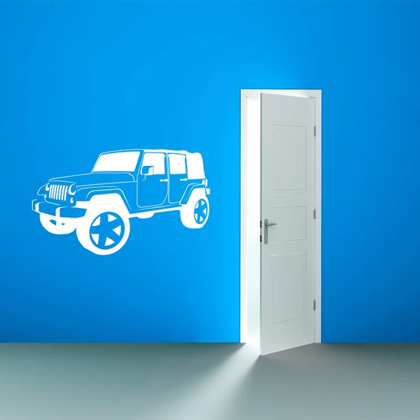 Sablio Samolepka na zeď: Jeep - 60x38 cm