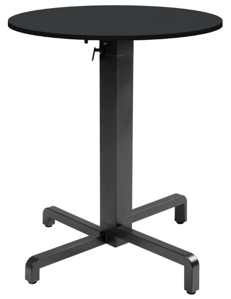 Nardi Antracitově šedá hliníková stolová sklápěcí podnož Ibisco 72 cm