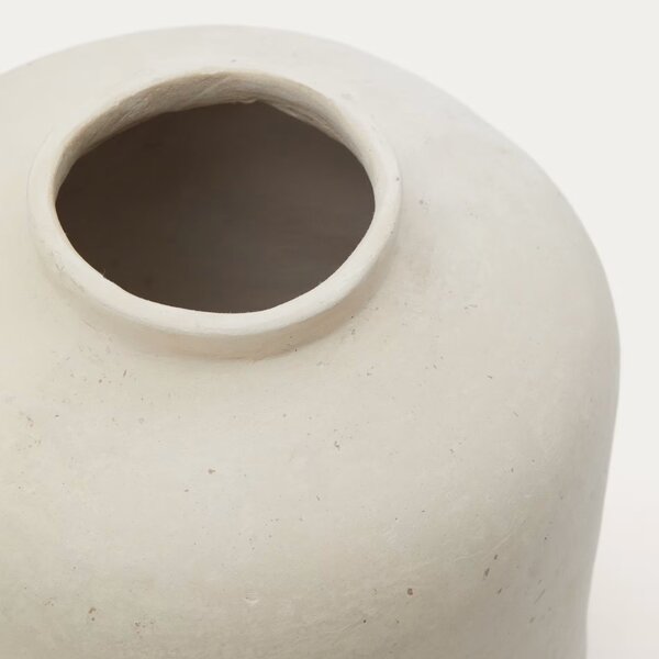 Bílá váza Kave Home Serina 24 cm