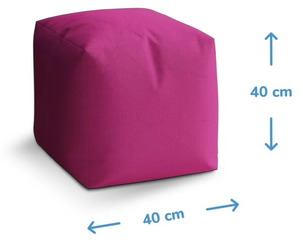 Sablio Taburet Cube Barevné stromky - 40x40x40 cm