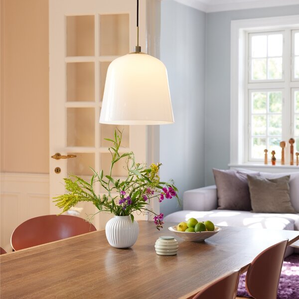 -25 % Dny MOMENTI– Halo Design Bílé skleněné závěsné světlo Room 49 30 cm