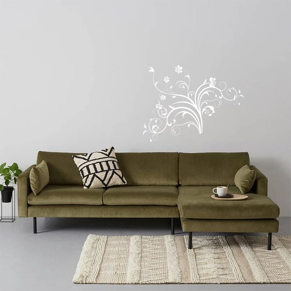 Sablio Samolepka na zeď: Floral ornament - 71x90 cm