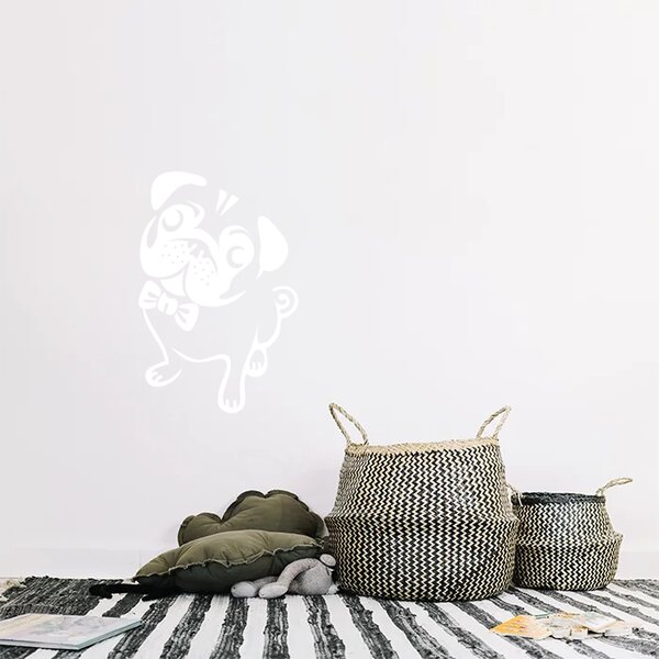 Sablio Samolepka na zeď: Mops - 40x60 cm