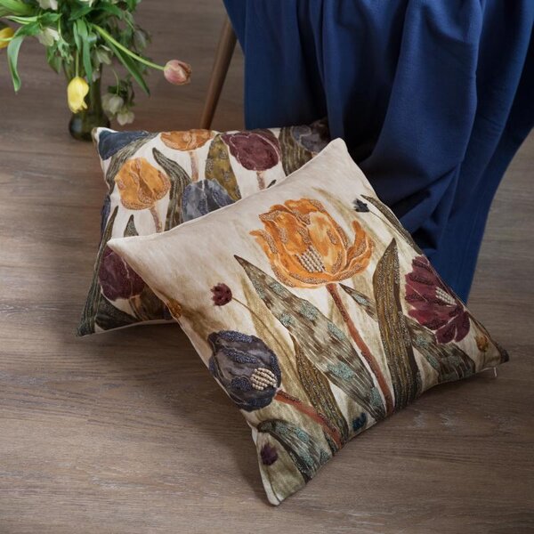 Povlak ART NATURE tulips multi 45 x 45 cm