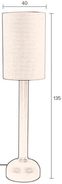 Béžová dřevěná stojací lampa DUTCHBONE JONES 140 cm