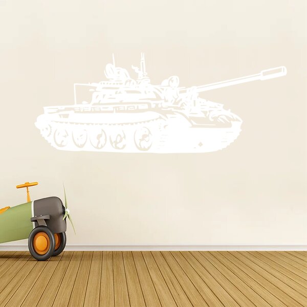 Sablio Samolepka na zeď: Tank - 60x24 cm