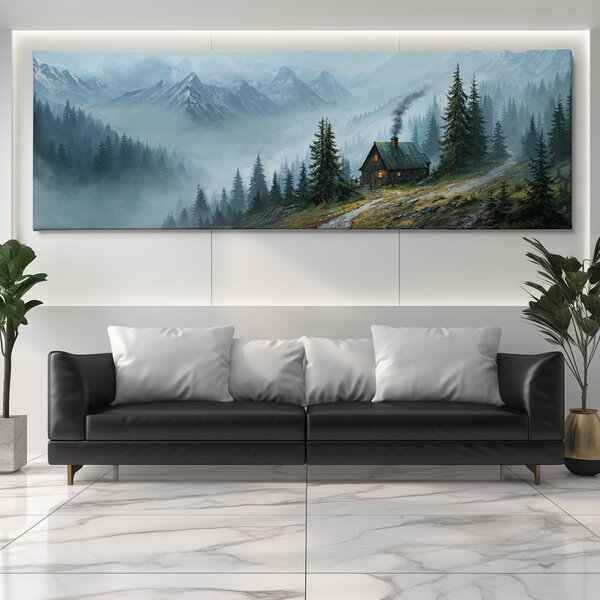 Obraz na plátně - V chajdě mlžných hor FeelHappy.cz Velikost obrazu (šířka x výška): 60 x 20 cm