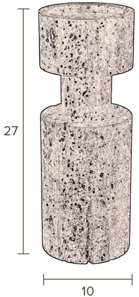 -25 % Dny Marianne - Béžový mramorový svícen DUTCHBONE PAROS 27 cm