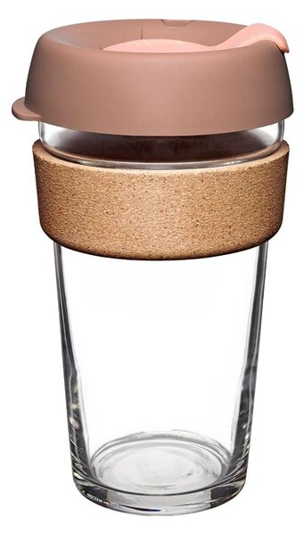 Skleněný hrnek KeepCup Brew Cork Frappe L, 454 ml