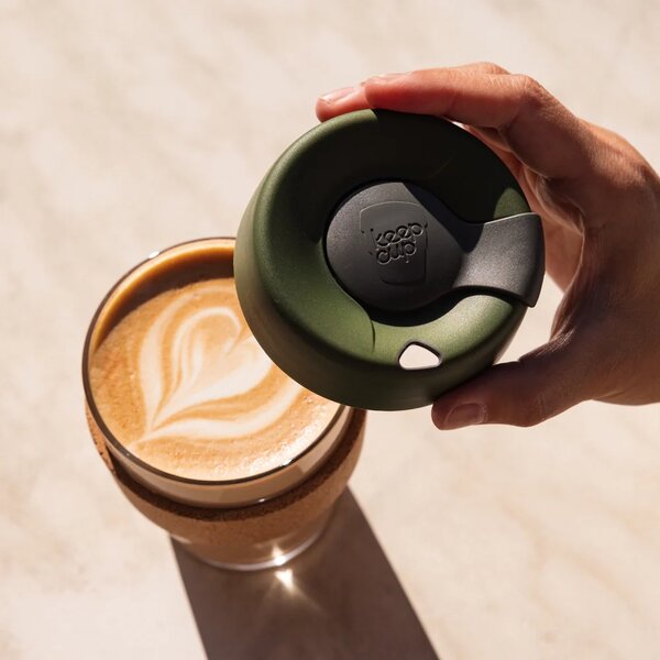 Skleněný hrnek KeepCup Brew Cork Pine M, 340 ml