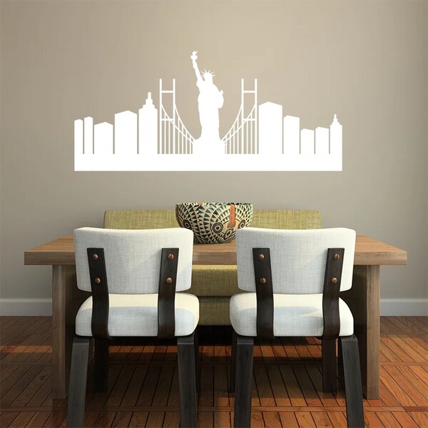 Sablio Samolepka na zeď: Panorama New York - 60x27 cm
