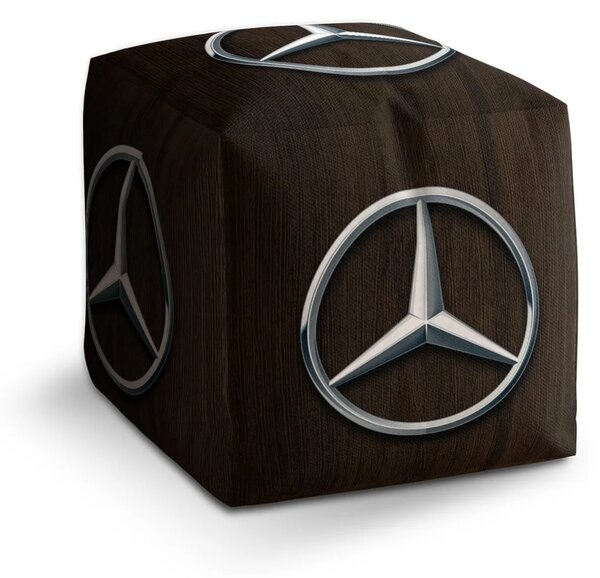 Sablio Taburet Cube Logo 5 Dřevo - 40x40x40 cm