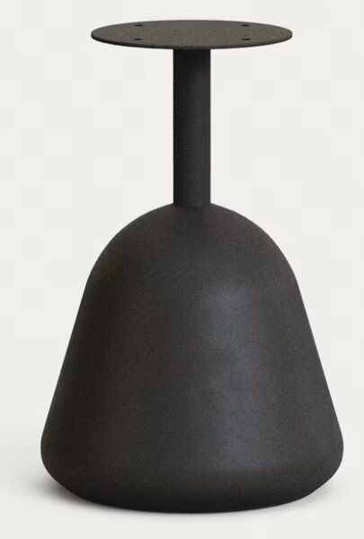 Dřevěný zahradní stolek Kave Home Saura 43 cm s černou podnoží