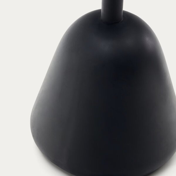 Dřevěný zahradní stolek Kave Home Saura 43 cm s černou podnoží