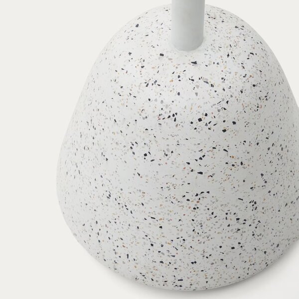 Bílý terrazzo zahradní barový stůl Kave Home Saura 70 x 70 cm