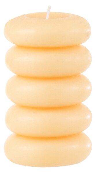 Sloupová svíčka MACARON 11,5 cm světle žlutá