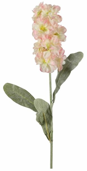 Umělá květina MATTHIOLA 56 cm, bílorůžová