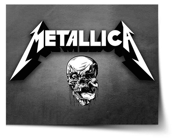 Sablio Plakát METALLICA Lebka Šedá - 60x40 cm