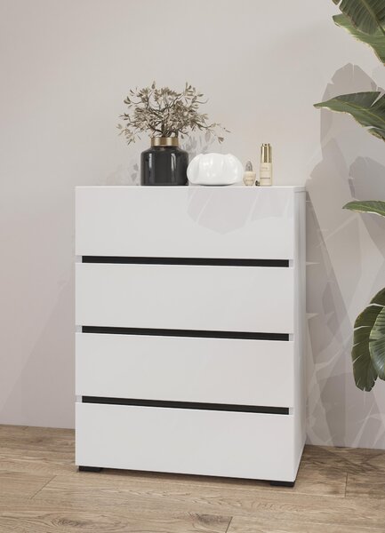 Komoda Crossroad W27 (černá + bílá). Akce -10%