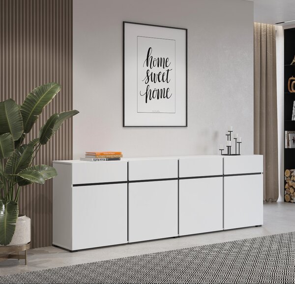 Komoda Crossroad W25 (černá + bílá). Akce -10%