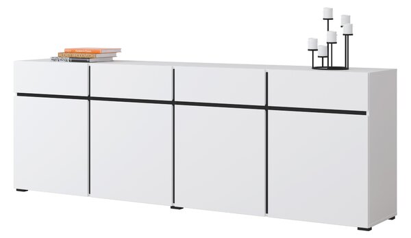 Komoda Crossroad W25 (černá + bílá). Akce -10%