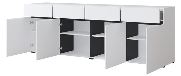 Komoda Crossroad W25 (černá + bílá). Akce -10%