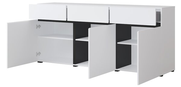 Komoda Crossroad W43 (černá + bílá). Akce -10%