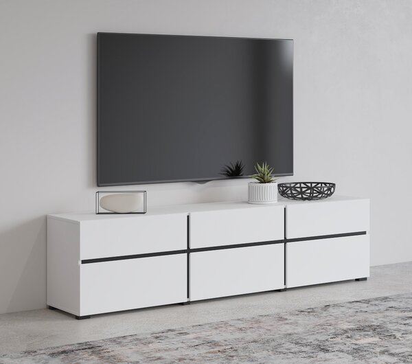 TV stolek/skříňka Crossroad W41 (černá + bílá)
