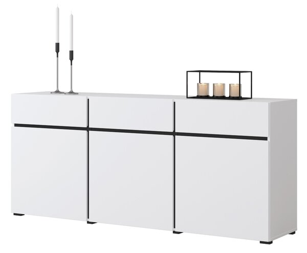 Komoda Crossroad W43 (černá + bílá). Akce -10%