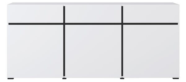 Komoda Crossroad W43 (černá + bílá). Akce -10%