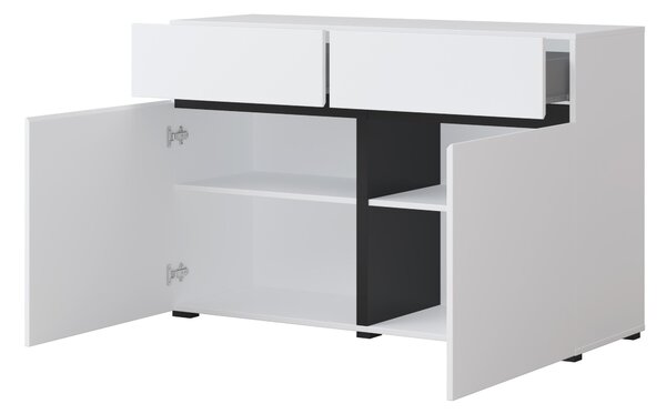 Komoda Crossroad W45 (černá + bílá). Akce -11%