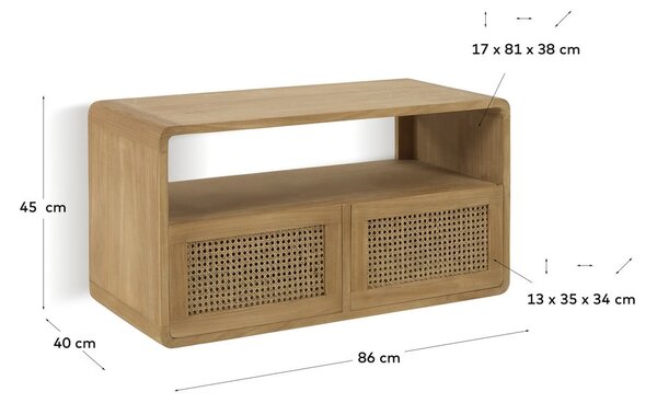 Skříňka pod umyvadlo z teakového dřeva Kave Home Sabiela