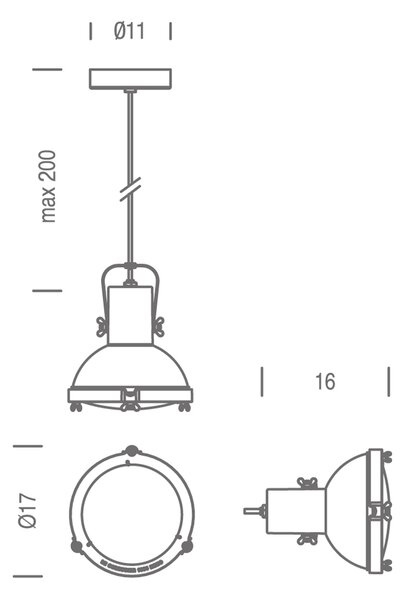 Nemo designová závěsná svítidla Projecteur 165