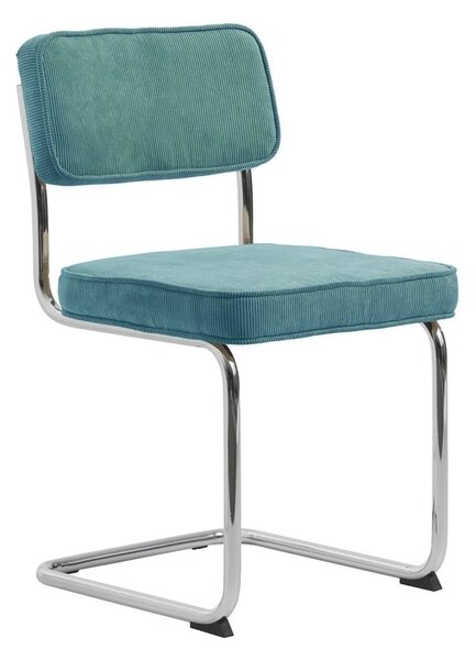 Tyrkysová manšestrová jídelní židle Rupert – Unique Furniture