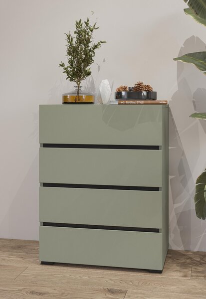 Komoda Crossroad G27 (borovice zelená + černá)