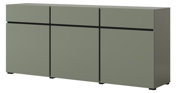 Komoda Crossroad G43 (borovice zelená + černá)