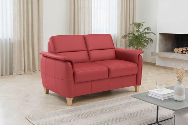 DVOUMÍSTNÁ POHOVKA, červená, pravá kůže Sit & More - Pohovky, Online Only