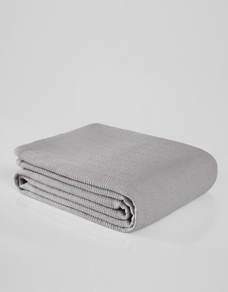 Šedý bavlněný přehoz na dvoulůžko 200x230 cm Serenity – Mijolnir